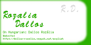 rozalia dallos business card