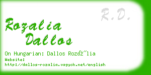 rozalia dallos business card